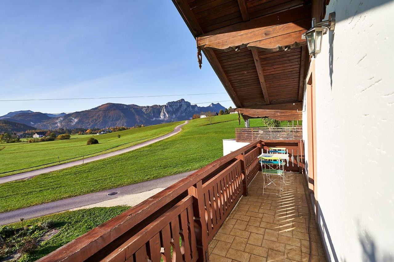Bergblick Acht Mondsee Innerschwand Buitenkant foto