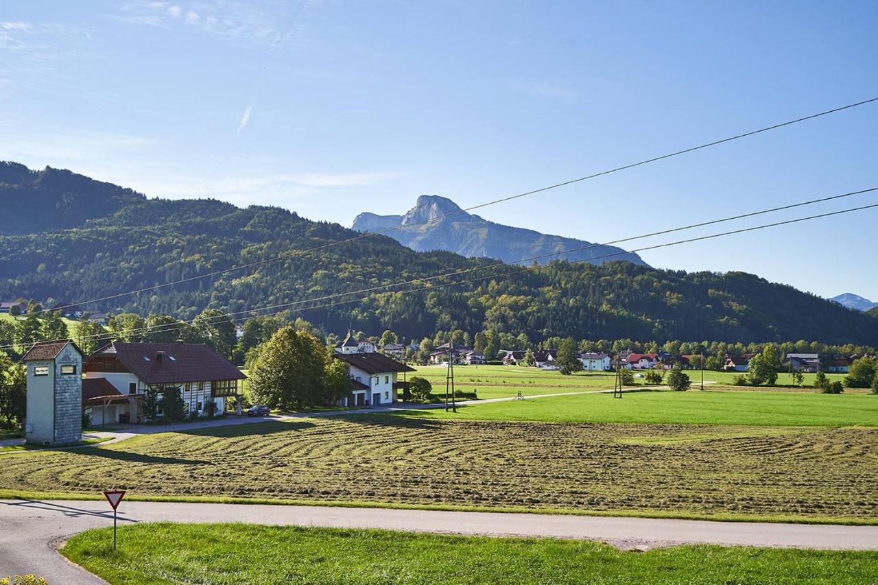 Bergblick Acht Mondsee Innerschwand Buitenkant foto